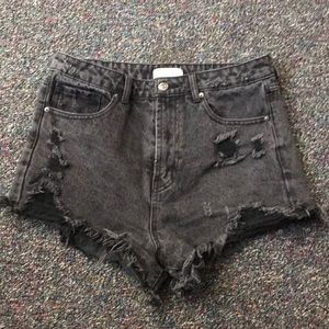 Black High Wasted Shorts